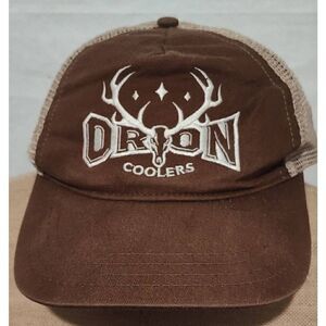 ORION COOLERS Vintage snapback cap/hat USA Brown. Competition Headwear